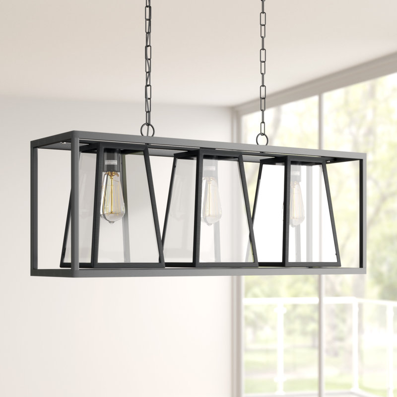 Brayden Studio® Mershon 3Light Kitchen Island Linear Pendant & Reviews